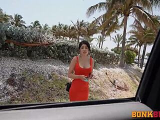 Engineer girl measures big things