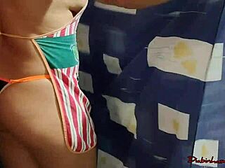 empregadinha brava waits for payment from rola da grossa barbie fit, the latina blonde in lingerie solo