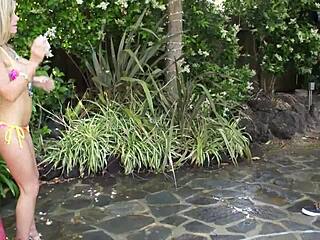 Kristal Summers SPREADS wide in fishnets for DOGGYSTYLE fucking and gaping asshole action