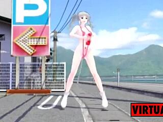mmd futanari dances while masturbating to dj riko's mix