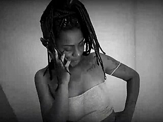 Athletic Brazilian mulata with big ass and tits licks muscular roommate in dorm lingerie before homemade sex