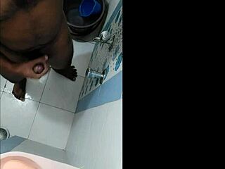 Watch this solo bathing session turn into a quick masturbation jerk in the tub.