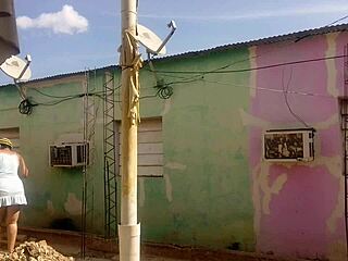 my neighbor can't resist staring at my big ass in this short dress, it's turning me on so much