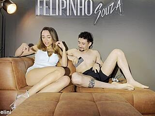 hey, i couldn't hold back and came hard with my cousin before aunt arrives, that brazilian blonde teen with big tits squirts wet