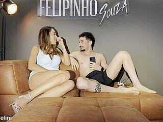 hey, i couldn't hold back and came hard with my cousin before aunt arrives, that brazilian blonde teen with big tits squirts wet