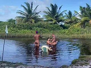 watch cuckold husband cry as wife gets bareback fucked by another guy