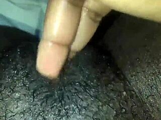 Late night black babe solo masturbation with wet pussy fingering 🍑💦
