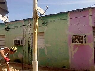 my neighbor can't resist staring at my big ass in this short dress, it's turning me on so much