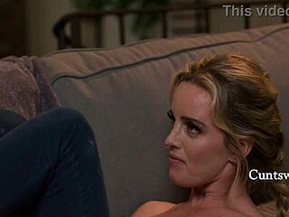 Dildo Delivery Accident Leads to Hot Lesbian Apology with Milf Redhead Scissoring and Pussy Licking in Garage