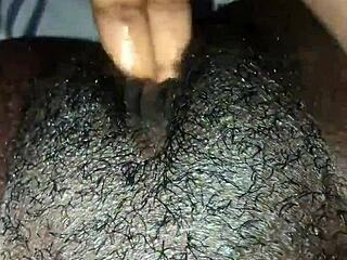 Late night black babe solo masturbation with wet pussy fingering 🍑💦