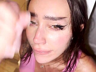 This curvy brunette babe Sisi Rose gets her tight pussy and big tits slammed in rough doggystyle and face fucking POV.