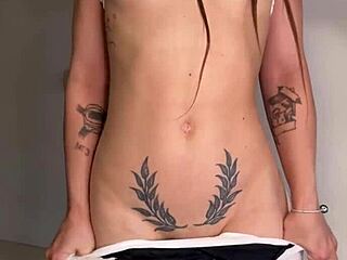 a lovely hoe in stockings with hard nipples shows how deep and hard a dildo can go in her asshole squirt deep anal gape