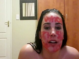 I'm punishing myself with pissing, slapping, and gagging while dirty talking