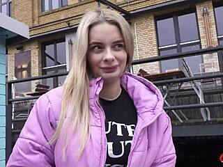 Will big saggy tits nurse Naomi agree to rough casting fuck after pickup talk?