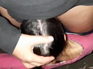 on our first date i fuck her mouth hotly in abandoned house