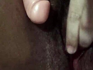 in this amateur teen solo, she explains she's a virgin so can only rub with dildo outside, no penetration inside.