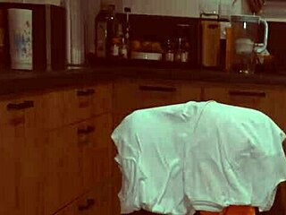 Milf pounded hard on kitchen counter in doggystyle!