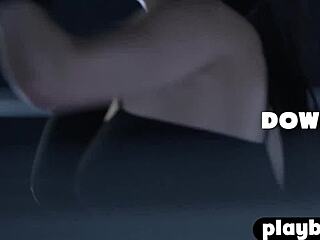 Stunning curvy blonde babe poses in gym lingerie stripping to show big ass milf enjoying hot solo softcore session