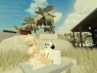 99 Roblox Porn Blonde Blowjob and Wet Assfucking Doggystyle