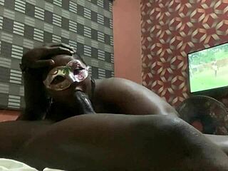 Big ass girlfriend gives sloppy blowjob before riding cock.