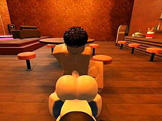 Fucking big ass slut with monster cock in bar pov