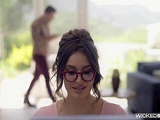 Clout episode 5, digital dude and the virtual vixen, why is shy blonde teen deepthroating hardcore?