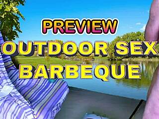 How does a big cock creampie feel in shaved pussy during outdoor public sex with gaping and handjob from Agarabas and Olpr?