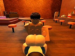 Fucking big ass slut with monster cock in bar pov