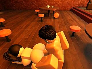 Fucking big ass slut with monster cock in bar pov