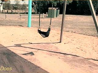 Wife Swings on Swing Without Panties?