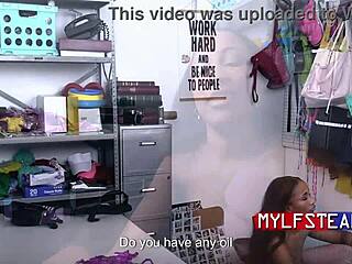 Hey, this slippery ebony milf got caught, now she's in a sticky situation with that big cock 😏