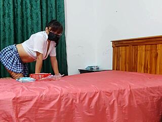 Student Skips Classes To Flash Big Natural Tits And Massage Vagina With New Toy!