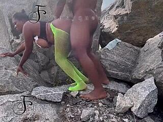 i seduced that cute tourist guard and we fucked bareback on the rock, oh man