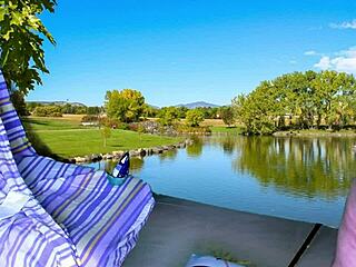 How does a big cock creampie feel in shaved pussy during outdoor public sex with gaping and handjob from Agarabas and Olpr?