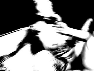 The tattooed bombshell Lacey Jayne gets choked and deepthroated in lingerie. She rides rough in cowgirl and doggystyle with monster cock domination.