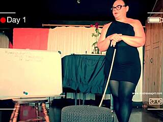 Why does Dominatrix Mistress April use her restrained slave like that!