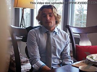 in this narrative, blindfolded brooklyn chase cheats at party with jessa rhodes and tyler nixon in creampie threesome