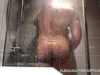 a relaxing shower scene with clea gaultier