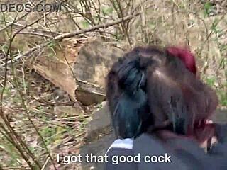 emo slut craves rough interracial dick in public park domination