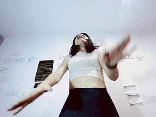 colombian babe with big ass in gym gets orgasm from lesbian masturbation and high definition fetish play with trainer.