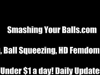 Will you keep screaming if I bust your balls even harder in this rough BDSM session?