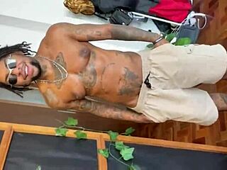 Crossdressing husband leaves and wife enjoys interracial ass encounter with maloka friend. She takes it bent over in group.