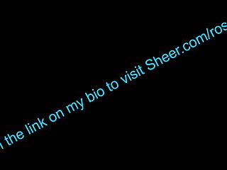 Pretty bbw roselialuve gets tongue creampie in her big pussy from milf muff diving action.