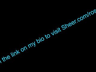 Pretty bbw roselialuve gets tongue creampie in her big pussy from milf muff diving action.