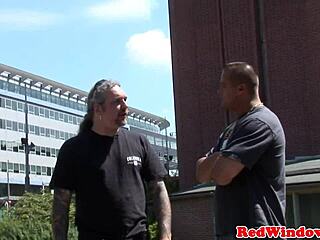 Why does dicksucking Amsterdam hooker finger and suck tourist cock?