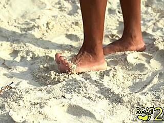 Who Would Resist Giggles Strutting Her Long Hair and Big Natural Tits While Flaunting Feet in Heels?