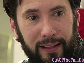 Teen swallows stepdad's hot load in her mouth after intense blowjob 😏💦