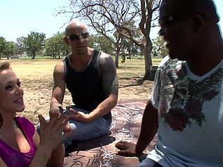 Milf busty babe Nikki Sexx takes it from behind with deep anal and gaping asshole in lingerie and fishnets