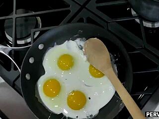 oh man, cooking breakfast and stepmom just deepthroated my hard cock like whoa