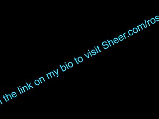 Pretty bbw roselialuve gets tongue creampie in her big pussy from milf muff diving action.